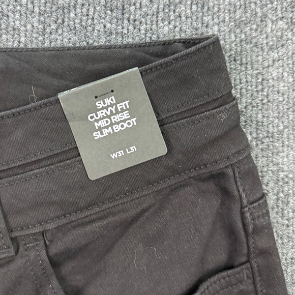 Silver Jeans Co Suki Slim Bootcut Jeans Womens W31 L31 Black Mid Rise Curvy Fit - Picture 4 of 15